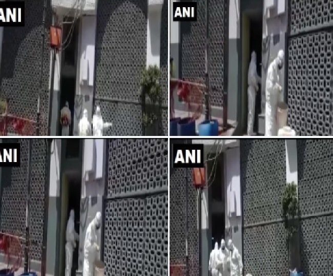 निज़ामुद्दीन की मरकज़ बिल्डिंग को सैनिटाइज किया गया