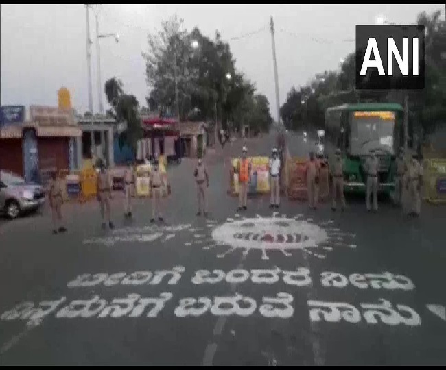 कर्नाटक में coronavirus के खिलाफ जागरूकता अभियान