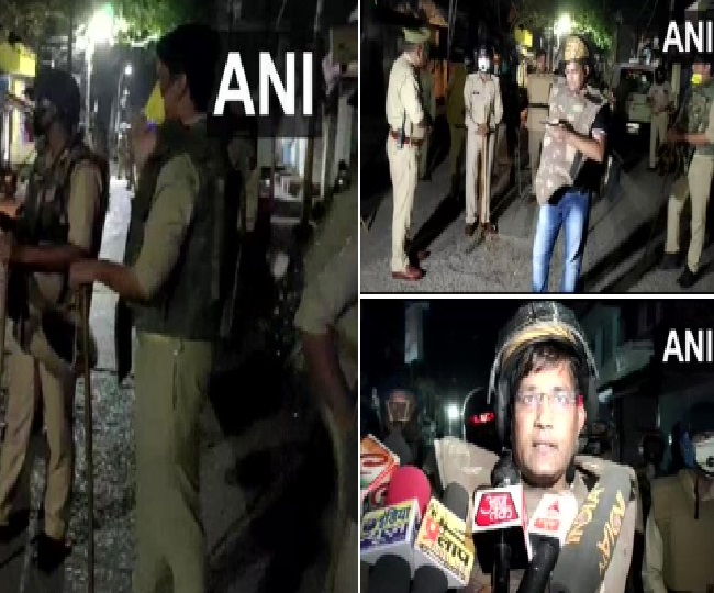 अलीगढ़ में पुलिस पर पथराव