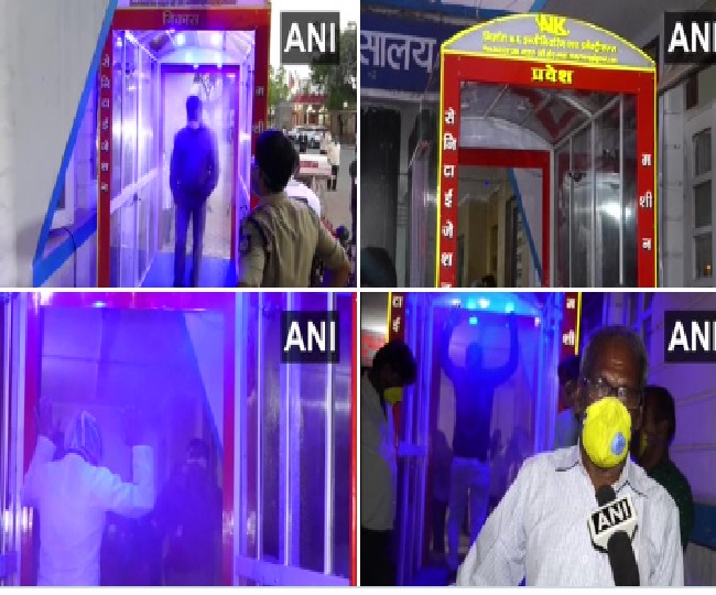 मध्य प्रदेश में इस शख्स ने बनाई ऑटोमेटिक सैनिटाइज मशीन