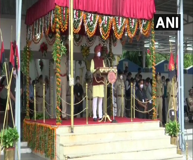 मध्य प्रदेश के मोतीलाल नेहरू स्टेडियम परेड ग्राउंड में फुल ड्रेस रिहर्सल
