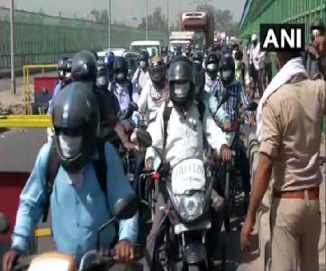 दिल्ली-नोएडा बॉर्डर कालिंदी कुज पर लगा जाम