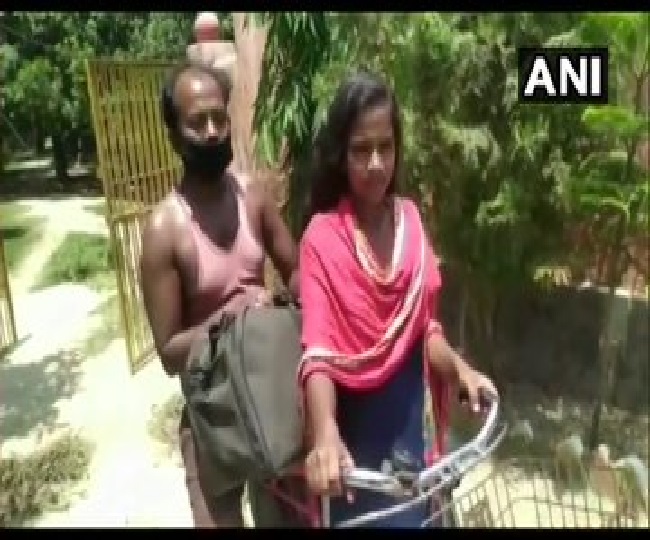 गुरुग्राम से दरभंगा साइकिल ये पहुंची ज्योति