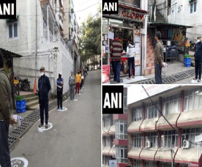 शिमला में लोगों ने सोशल डिस्टेंसिंग का अनुसरण किया