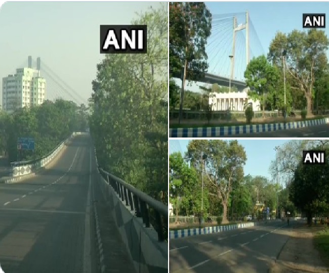 कोलकाता में सड़के सुनसान
