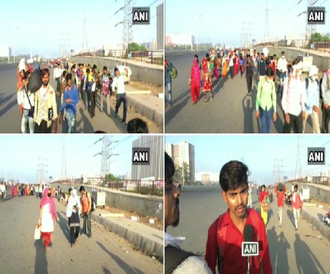 NH-24 पर प्रवासी हुए इकट्ठा