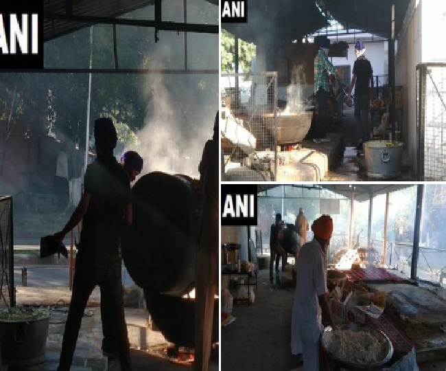 चंडीगढ़ में गुरुद्वारे में भक्तों ने बांटा जरूरतमंदों को खाना