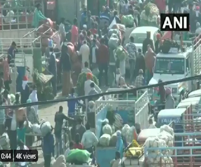 लुधियाना में वेजिटेबल होलसेल मार्केट में भारी भीड़