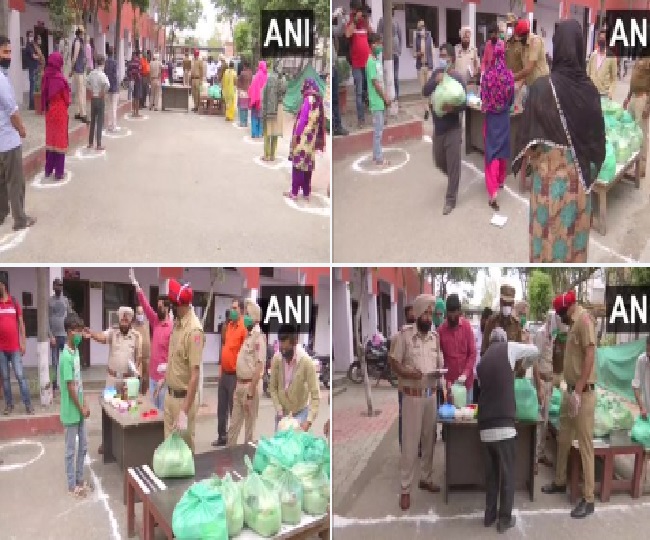 अमृतसर में पुलिस ने बांटा खाना