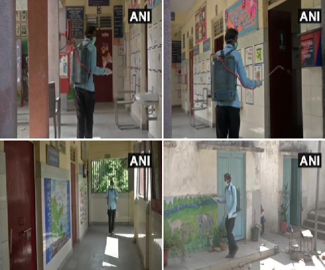 दिल्ली में नगर निगम के स्कूलको किया गया साफ