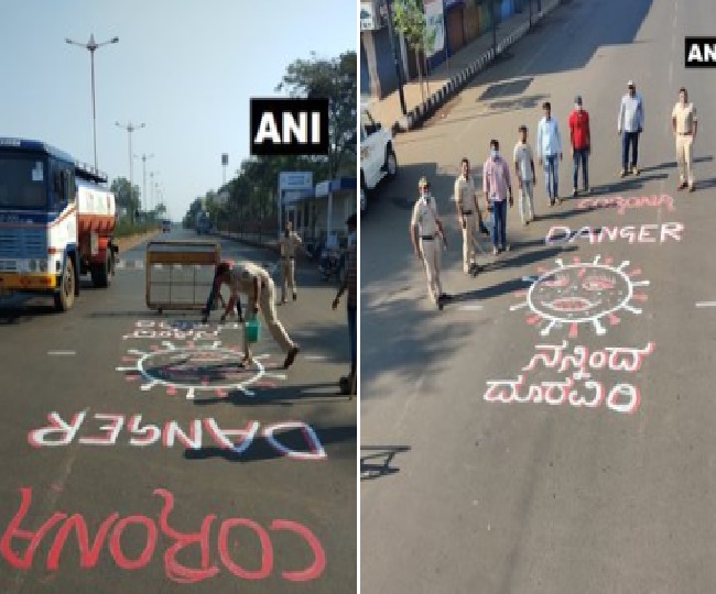 कर्नाटक में पुलिस ने नए अंदाज में किया लोगों को जागरुक