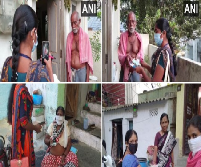 आंध्र प्रदेश में कल्याण पेंशन का डोर टू डोर वितरण शुरू