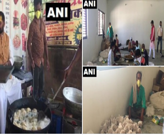 अयोध्या में गरीबों और जरूरतमंदों के बीच वितरण हुआ खाना