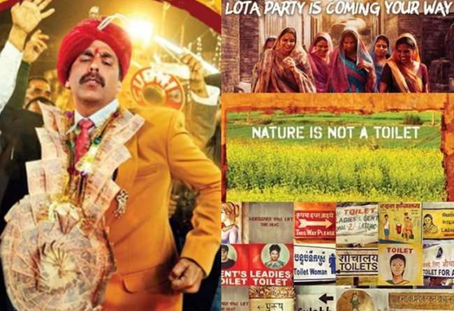 अपनी बारात ही में नाच रहे दूल्हा अक्षय कुमार और कह रहे- No Toilet, No Bride