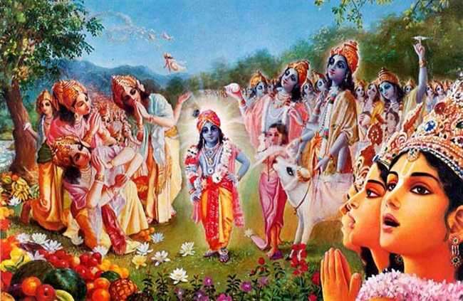 मान्यता है कि कृष्ण अपने बाल सखाओं के साथ होली खेलने यहां पहुंचे हैं