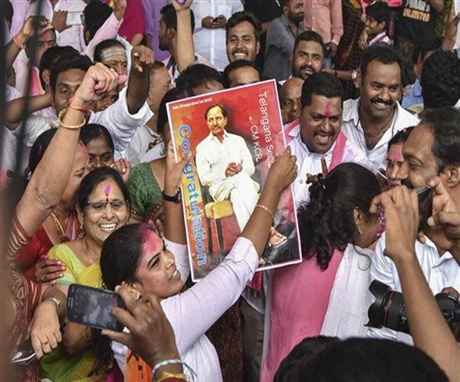 तेलंगाना में टीआरएस की आंधी में धूल चाट रही दूसरी पार्टियां, राव की दमदार वापसी