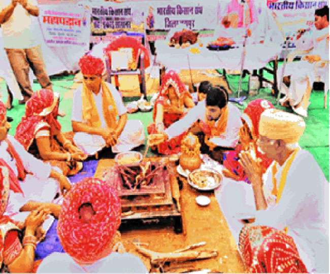 राजस्थान के किसानों ने किया सद्बुद्धि यज्ञ