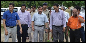 स्टेडियम में भरे पानी ने उड़ाए प्रशासन के होश