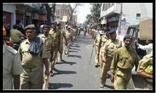 होमगार्ड जवानों ने निकाला विरोध मार्च
