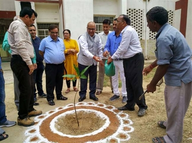 जीजेयू के गर्ल्स हॉस्टल में लगाए 100 फलदार पौधे, छात्राएं करेंगी देखभाल