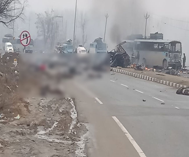 Pulwama Terror Attack: पुलवामा आतंकी हमले में 40 जवान शहीद, जैश-ए-मोहम्मद ने ली जिम्मेदारी