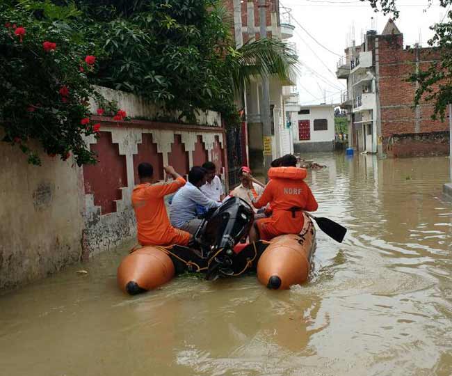 तस्वीरों में देखें-यूपी के पूर्वांचल में नेपाल से आई बाढ़ का खतरा