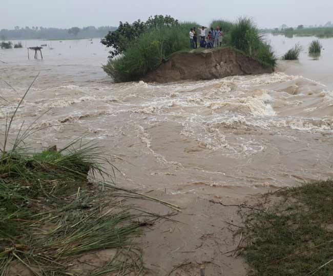 तस्वीरों में देखें-यूपी के पूर्वांचल में नेपाल से आई बाढ़ का खतरा