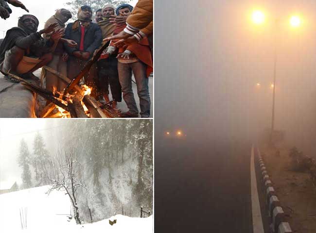 उत्तर भारत में पारा 5 के नीचे, देखें कंपा देने वाली ये तस्वीरें