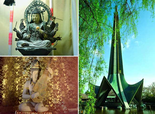 भारत ही नहीं इस देश में भी होती है विद्या की देवी की पूजा, देखें सबसे उंची मंदिर की तस्वीरें