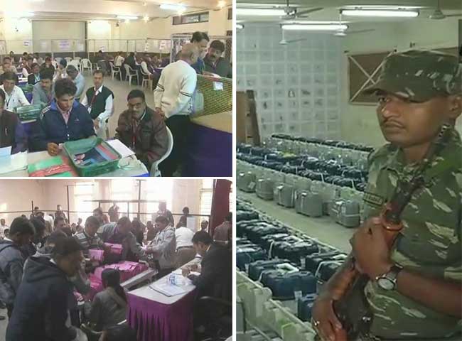 कड़ी सुरक्षा के बीच गुजरात विधानसभा चुनाव की मतगणना, देखें तस्वीरें