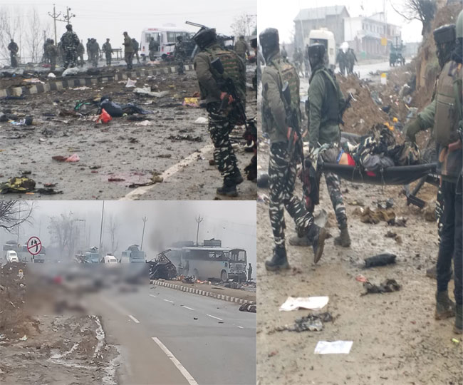Pulwama Terror Attack: पुलवामा आतंकी हमले में 40 जवान शहीद, जैश-ए-मोहम्मद ने ली जिम्मेदारी