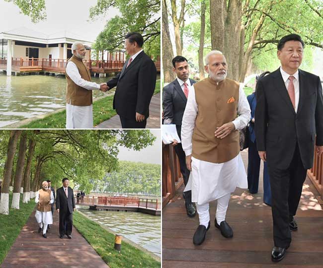 Photos: पीएम मोदी का वुहान दौरा, शी चिनफिंग संग दिखे अलग अंदाज में