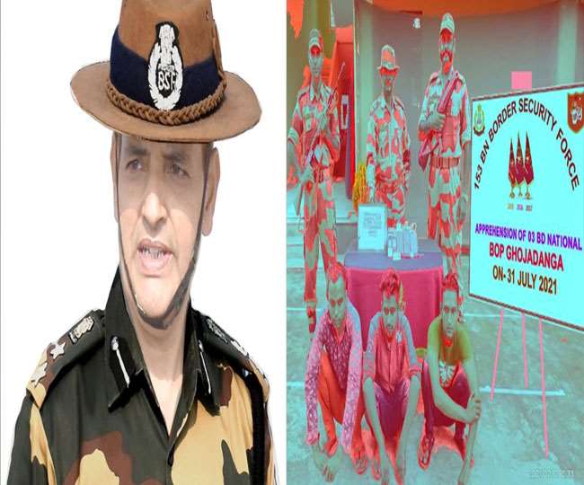 मवेशियों की तस्करी की फिराक में घुसे तीन बांग्लादेशियों को बीएसएफ ने सीमा पर ही धर दबोचा