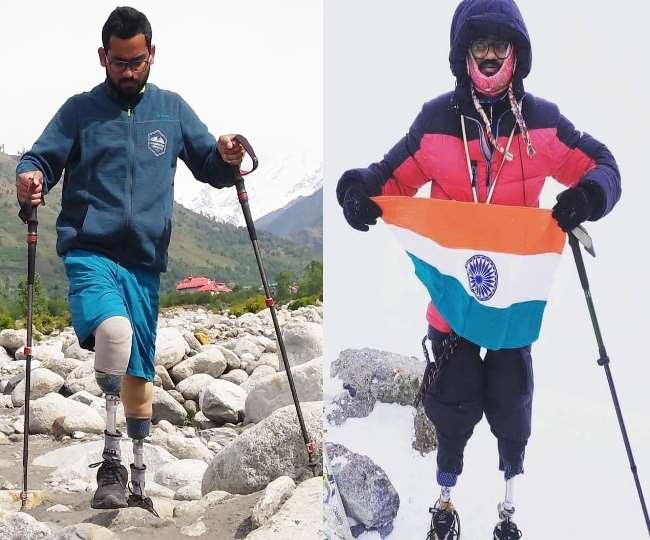 दोनों कृत्रिम पैरों से पर्वत लांघ रहे चित्रसेन, तीन महाद्वीपों की सबसे ऊंची चोटी पर तिरंगा फहराकर कायम किया रिकार्ड