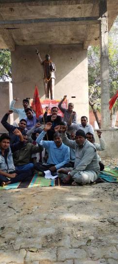 भवन निर्माण कामगार यूनियन ने दो दिवसीय की हड़ताल