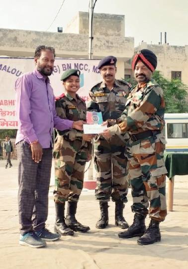 एनसीसी कैडेट्स रोशनी ने संस्था की किया नाम रोशन