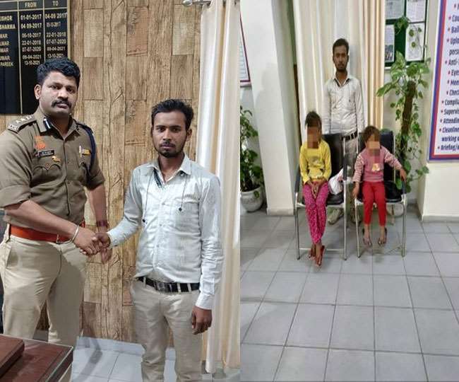 दो मासूम बहनों को अगवा कर रहे युवक को ई-रिक्शा चालक ने पकड़वाया, पुलिस ने किया सम्मानित