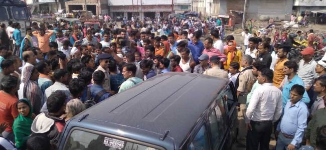 बेगूसराय में सड़क दुर्घटना में युवक की मौत के बाद हंगामा, दो घंटे तक एनएच जाम