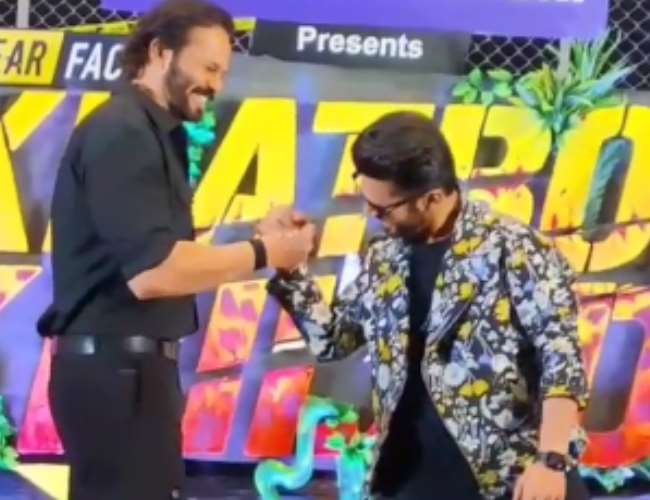 Khatron Ke Khiladi 11 शो हुआ लॉन्च, राहुल वैद्य ने लड़ाया रोहित शेट्टी से पंजा, देखिए मज़ेदार वीडियो