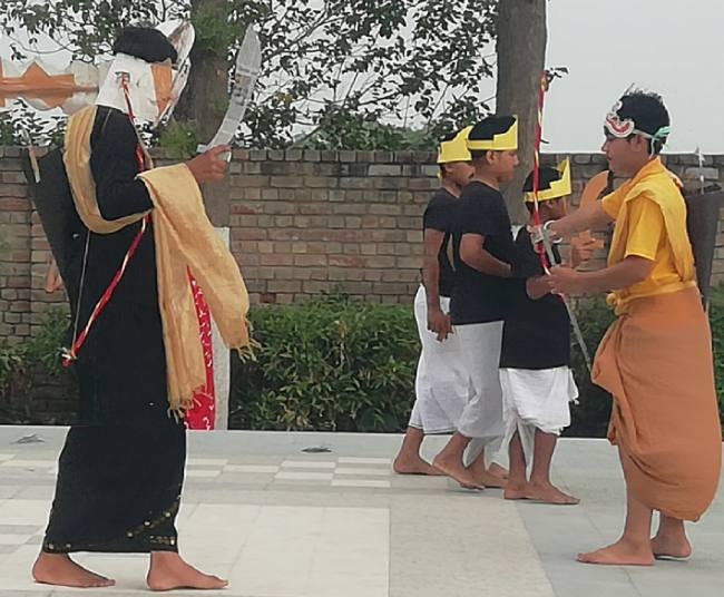 बीआरएसके इंटरनेशनल स्कूल में धूमधाम से मना दशहरा पर्व