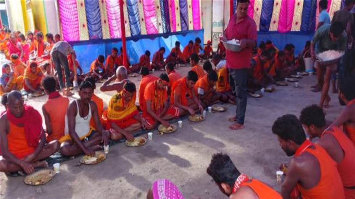 कांवरिया की सुविधा के लिए थाना परिसर में सेवा शिविर का आयोजन