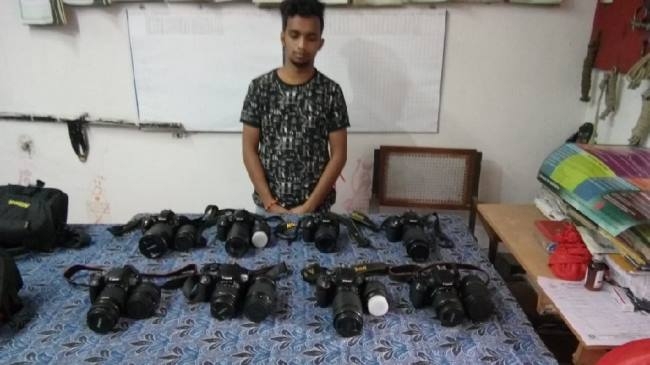 चोरी के नौ कैमरों के साथ चोर गिरफ्तार, गया जेल