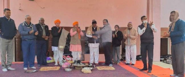 निहालोट में यज्ञशाला एवं मंच का उदघाटन