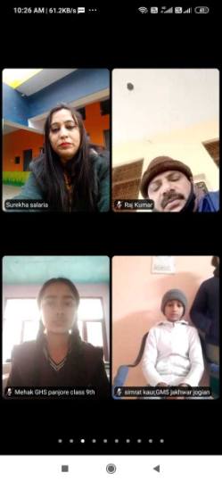 छठी से दसवीं तक के छात्रों ने आनलाइन मुकाबले लिया हिस्सा