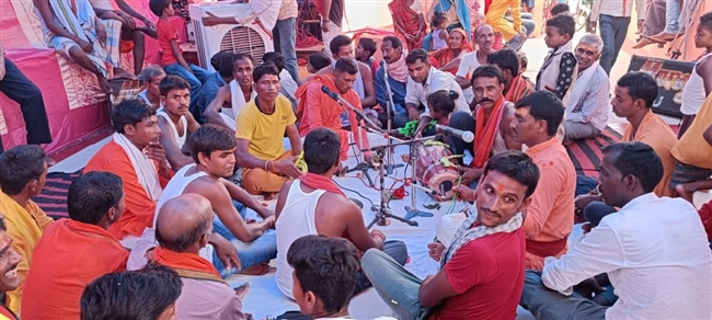 कुशमाहा बजरंगबली मंदिर में दो साल के बाद रामधुन