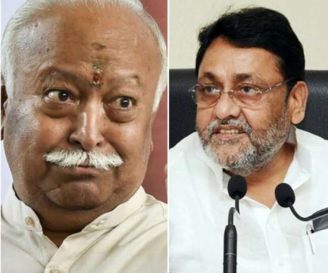 संघ प्रमुख के दो बच्चों वाले कानून की हिमायत पर भड़की राकांपा, नवाब मलिक बोले- अतीत भी देख लें