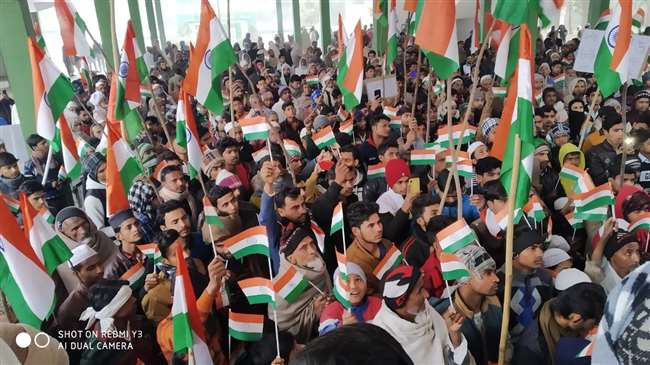 नागरिकता संशोधन कानून एवं एनआरसी के विरोध में हसनपुर में निकाला शांति मार्च Amroha news