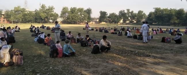 सिवानी से 150 श्रमिक उत्तरप्रदेश के लिए बसों से रवाना