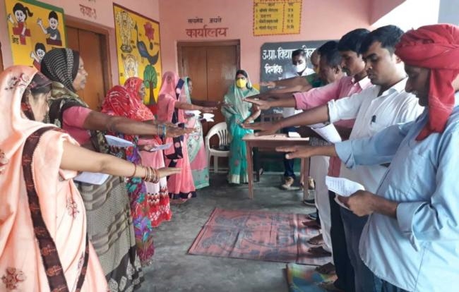 पांच ब्लाकों के 96 प्रधानों ने ली वर्चुअल शपथ