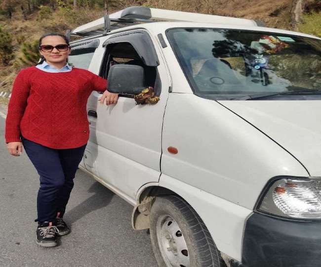 शिमला की यह महिला टैक्सी चलाकर दौड़ा रही जिंदगी की गाड़ी
